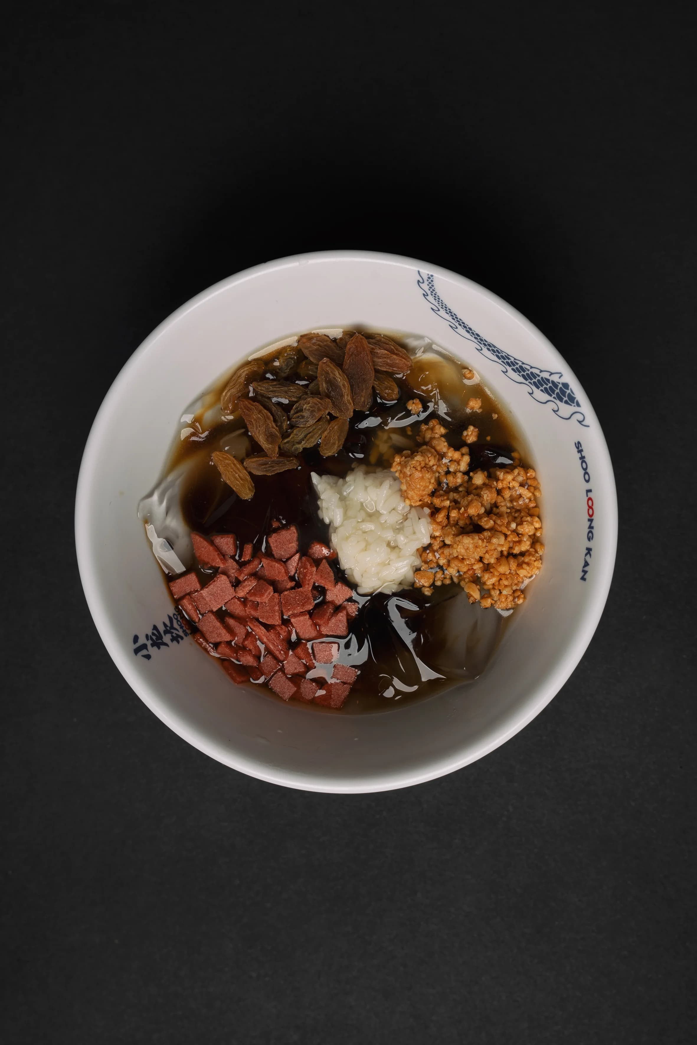 Gelatina com Açucar e Passa de Uva